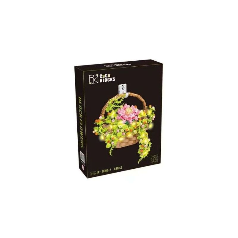 CACO D006-2 006-2 non  CHẬU HOA bộ đồ chơi xếp lắp ráp ghép mô hình Flowers 691 khối