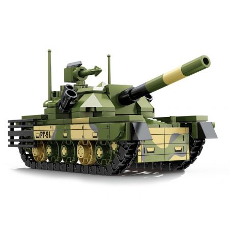 Kazi KY84147 84147 non  TRANG BỊ HIỆN ĐẠI XE TĂNG CHIẾN ĐẤU CHỦ LỰC PT-91 bộ đồ chơi xếp lắp ráp ghép mô hình Military Army MODEN EQUIPMENT Quân Sự Bộ Đội 285 khối