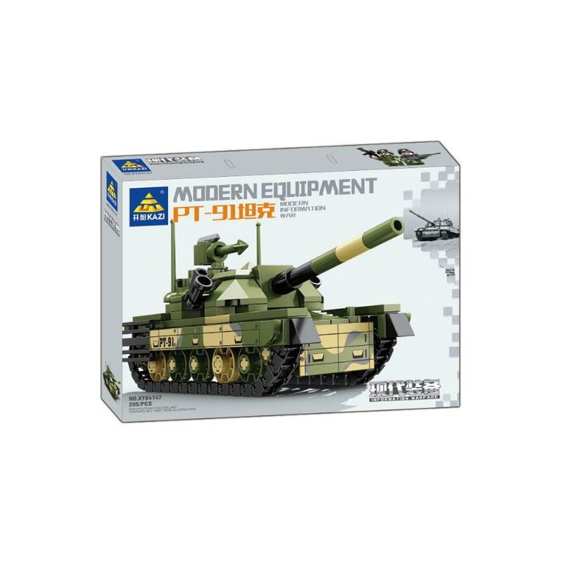 Kazi KY84147 84147 non  TRANG BỊ HIỆN ĐẠI XE TĂNG CHIẾN ĐẤU CHỦ LỰC PT-91 bộ đồ chơi xếp lắp ráp ghép mô hình Military Army MODEN EQUIPMENT Quân Sự Bộ Đội 285 khối