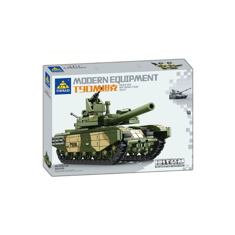 Kazi KY84146 84146 non  TRANG BỊ HIỆN ĐẠI XE TĂNG T90M bộ đồ chơi xếp lắp ráp ghép mô hình Military Army MODEN EQUIPMENT Quân Sự Bộ Đội 293 khối