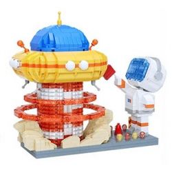 MOYU BLOCK MY95058 95058 non  HỘP ĐỰNG BÚT ĐĨA BAY VŨ TRỤ bộ đồ chơi xếp lắp ráp ghép mô hình 1021 khối