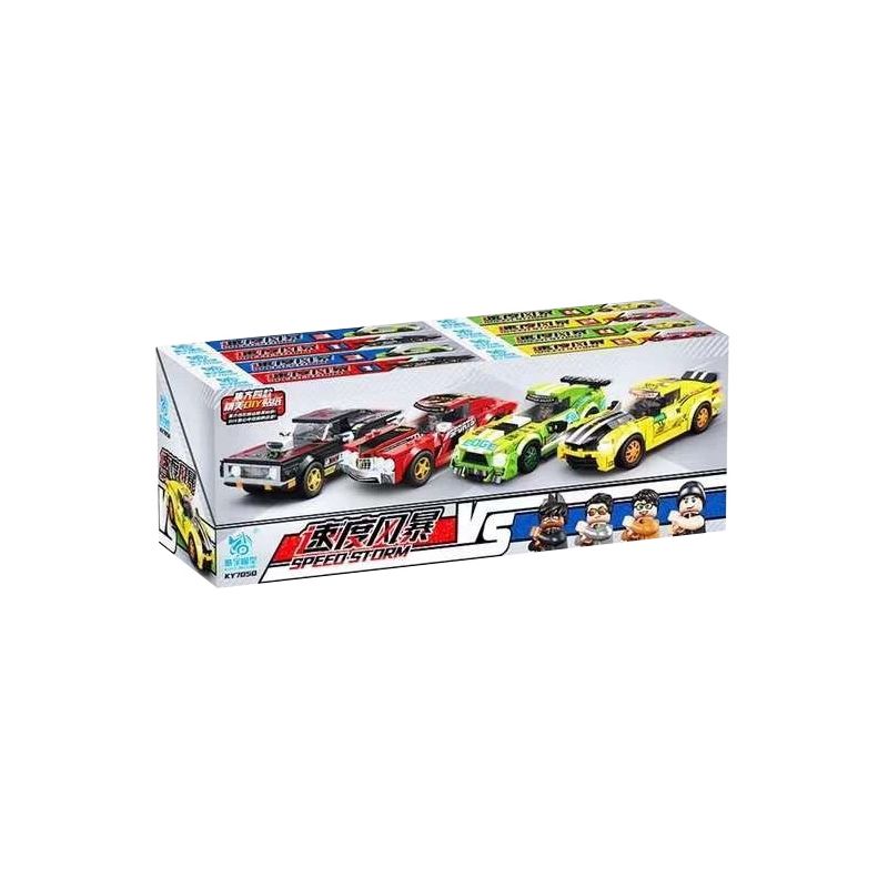 KUYU MOXING KY7050 7050 non Lego BÃO TỐC ĐỘ 4 MẪU bộ đồ chơi xếp lắp ráp ghép mô hình Speed Champions Racing Cars SPEED STORM Đua Xe Công Thức 790 khối