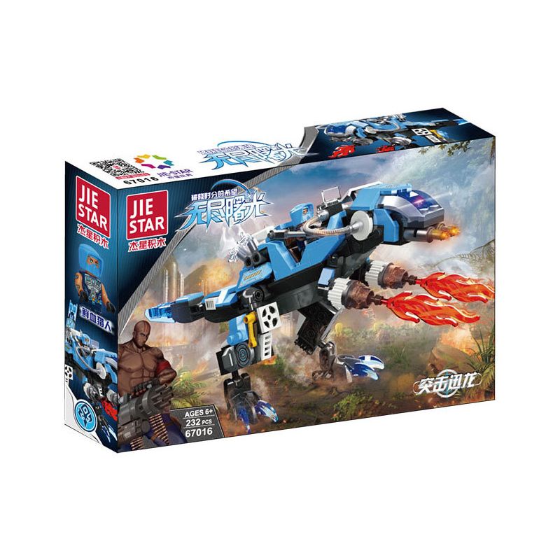 JIESTAR 67016 non  BÌNH MINH BẤT TẬN TẤN CÔNG VELOCIRAPTOR bộ đồ chơi xếp lắp ráp ghép mô hình ENDLESS DAWN 232 khối