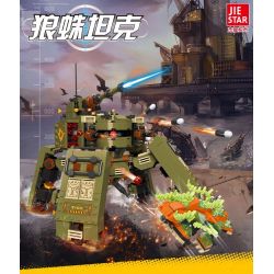 JIESTAR 67007 non  BÌNH MINH BẤT TẬN XE TĂNG TARANTULA bộ đồ chơi xếp lắp ráp ghép mô hình ENDLESS DAWN 936 khối