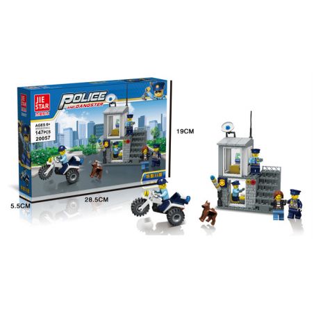 JIESTAR 20057 non  CẢNH SÁT THÀNH PHỐ ĐỘI SWAT bộ đồ chơi xếp lắp ráp ghép mô hình City DIVISION 147 khối