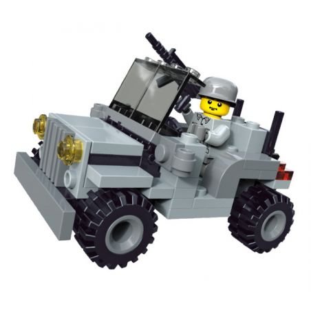 JIESTAR 23026 non  QUÂN ĐOÀN DÃ CHIẾN XE JEEP bộ đồ chơi xếp lắp ráp ghép mô hình Military Army Quân Sự Bộ Đội 89 khối