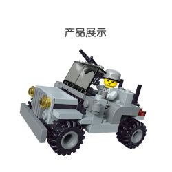 JIESTAR 23026 non  QUÂN ĐOÀN DÃ CHIẾN XE JEEP bộ đồ chơi xếp lắp ráp ghép mô hình Military Army Quân Sự Bộ Đội 89 khối