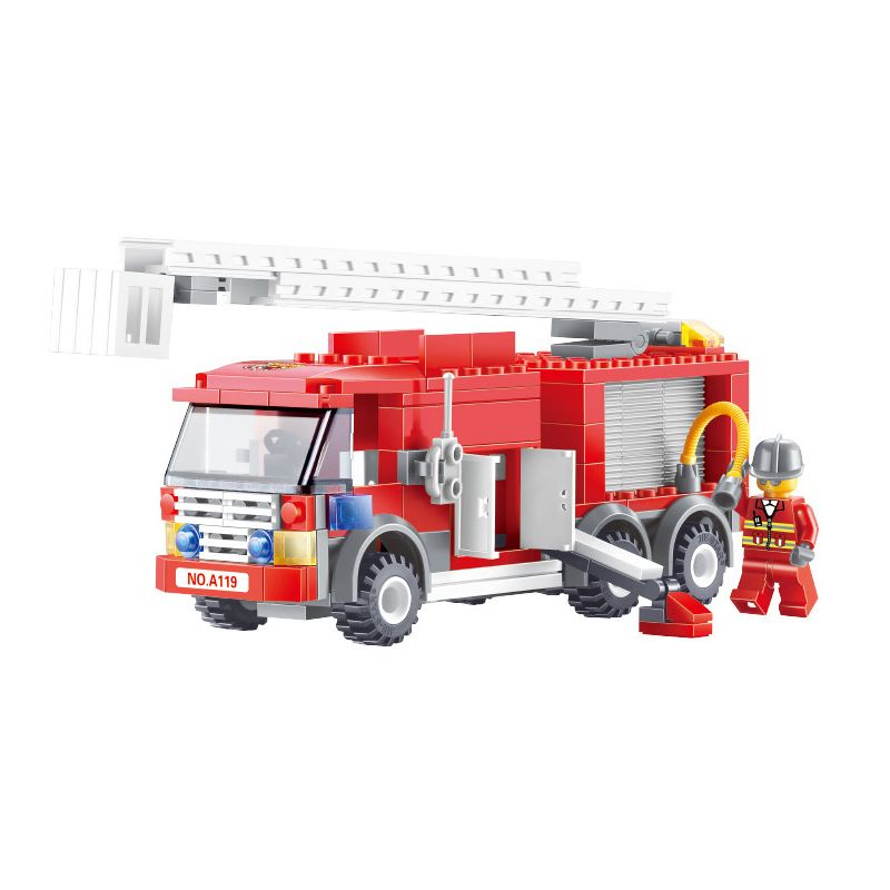 JIESTAR 22014 non Lego CỨU HỎA XE THANG bộ đồ chơi xếp lắp ráp ghép mô hình City Thành Phố 202 khối