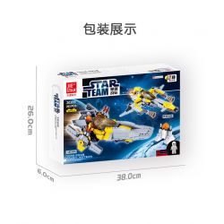 JIESTAR 20203 non  ĐỘI QUÂN NGÔI SAO BÁO BAY bộ đồ chơi xếp lắp ráp ghép mô hình 293 khối