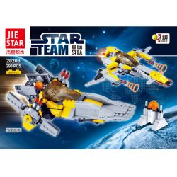 JIESTAR 20203 non  ĐỘI QUÂN NGÔI SAO BÁO BAY bộ đồ chơi xếp lắp ráp ghép mô hình 293 khối