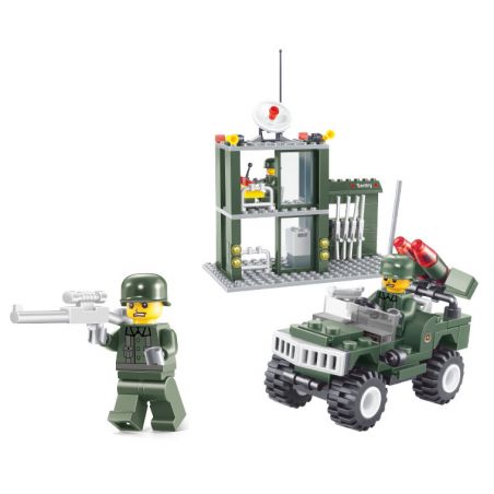JIESTAR 23019 non  CHIẾN TRANH QUÂN SỰ TRÊN BỘ SENTINEL POST bộ đồ chơi xếp lắp ráp ghép mô hình Military Army SENTRY BOX Quân Sự Bộ Đội 164 khối