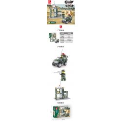 JIESTAR 23019 non  CHIẾN TRANH QUÂN SỰ TRÊN BỘ SENTINEL POST bộ đồ chơi xếp lắp ráp ghép mô hình Military Army SENTRY BOX Quân Sự Bộ Đội 164 khối