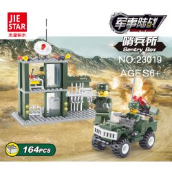 JIESTAR 23019 non  CHIẾN TRANH QUÂN SỰ TRÊN BỘ SENTINEL POST bộ đồ chơi xếp lắp ráp ghép mô hình Military Army SENTRY BOX Quân Sự Bộ Đội 164 khối