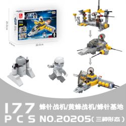 JIESTAR 20205 non  QUÂN LÍNH NGÔI SAO STINGER WASP BASE bộ đồ chơi xếp lắp ráp ghép mô hình 177 khối