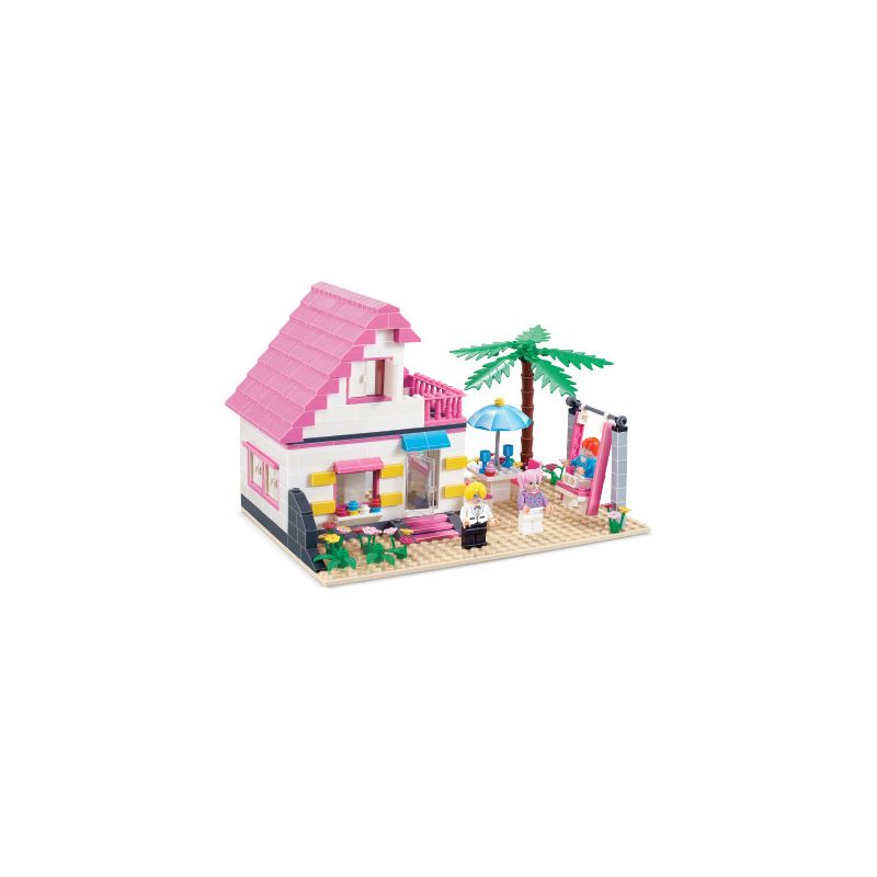 JIESTAR 33002 non Lego NGÔI NHÀ HẠNH PHÚC bộ đồ chơi xếp lắp ráp ghép mô hình City Thành Phố 383 khối