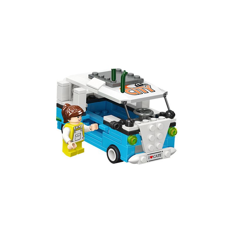 JIESTAR 20544 non  CHUYẾN ĐI CHƠI TỰ LÁI bộ đồ chơi xếp lắp ráp ghép mô hình City Thành Phố 520 khối