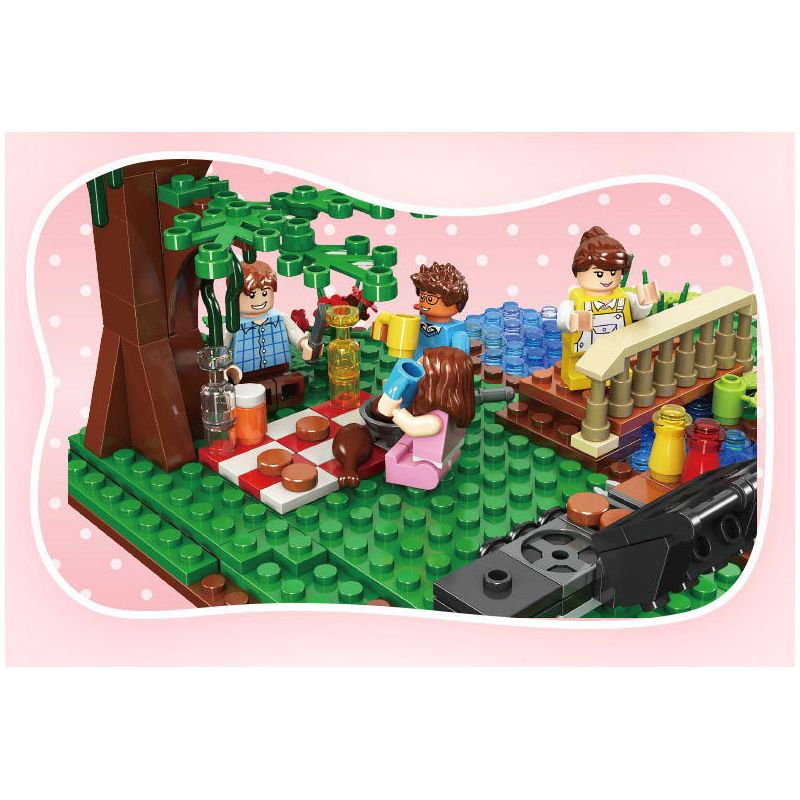 JIESTAR 20544 non  CHUYẾN ĐI CHƠI TỰ LÁI bộ đồ chơi xếp lắp ráp ghép mô hình City Thành Phố 520 khối