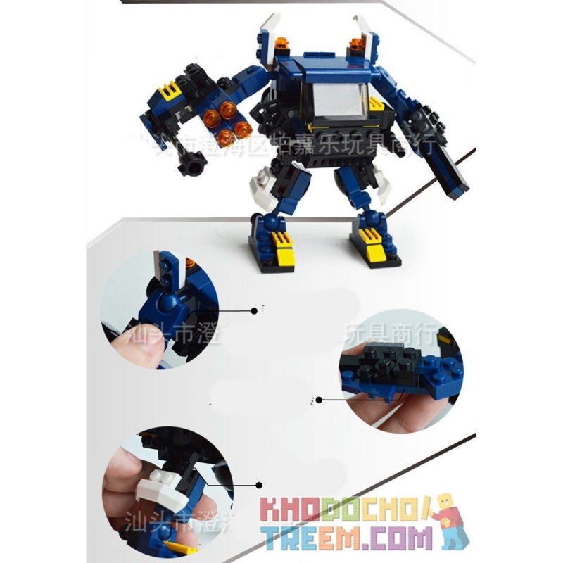 GUDI 8111 Xếp hình kiểu  CREATOR 3 IN 1 Robots Transform Automotive Rô Bốt Biến Hình ô Tô 148 khối