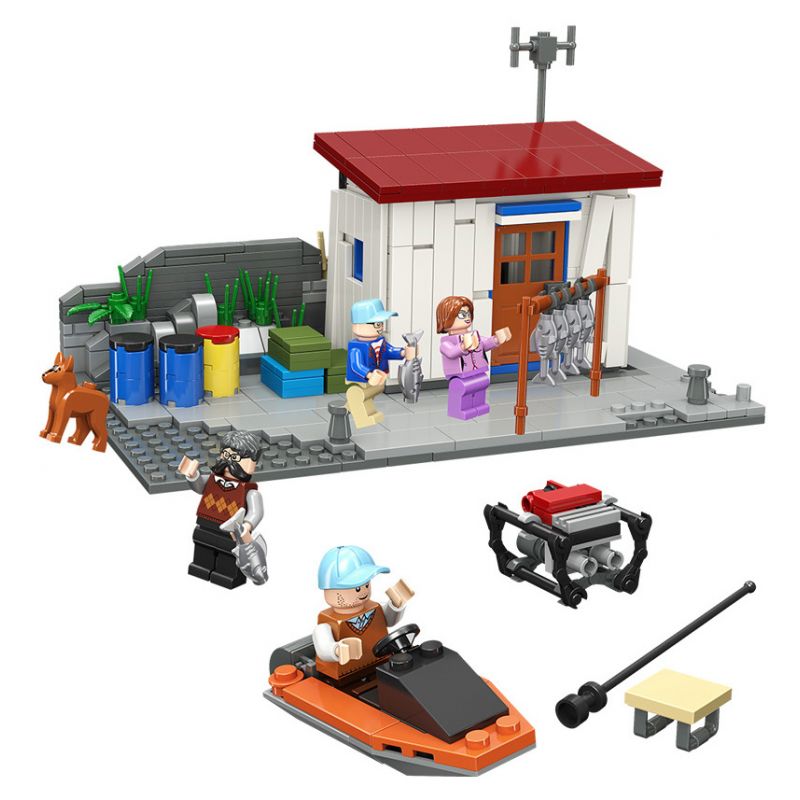 JIESTAR 20543 non Lego TRANG TRẠI CÁ BÊN BỜ BIỂN bộ đồ chơi xếp lắp ráp ghép mô hình City Thành Phố 447 khối