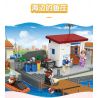 JIESTAR 20543 non  TRANG TRẠI CÁ BÊN BỜ BIỂN bộ đồ chơi xếp lắp ráp ghép mô hình City Thành Phố 447 khối