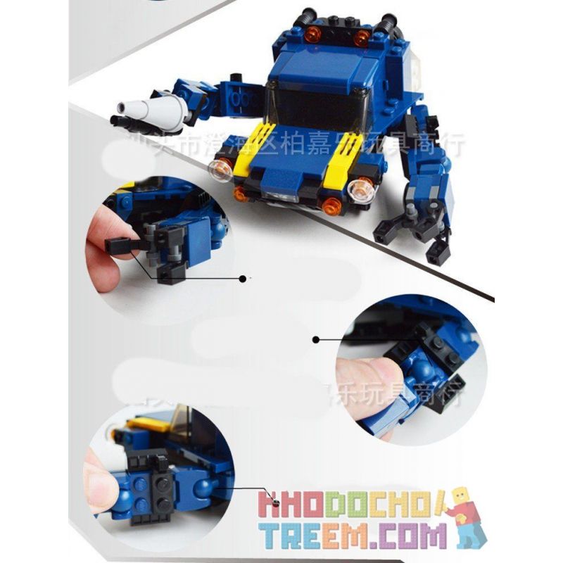 GUDI 8111 Xếp hình kiểu  CREATOR 3 IN 1 Robots Transform Automotive Rô Bốt Biến Hình ô Tô 148 khối