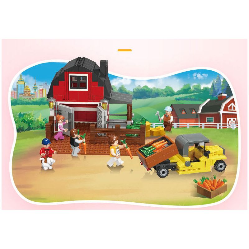 JIESTAR 20541 non  TRANG TRẠI MARYLAND bộ đồ chơi xếp lắp ráp ghép mô hình City Thành Phố 483 khối