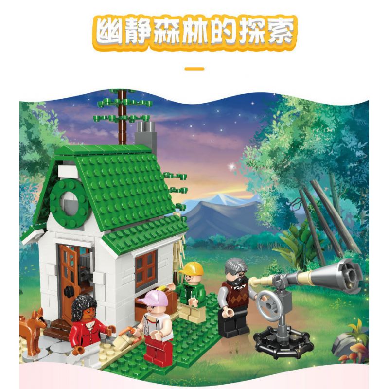 JIESTAR 20540 non  KHÁM PHÁ KHU RỪNG HẺO LÁNH bộ đồ chơi xếp lắp ráp ghép mô hình City Thành Phố 403 khối