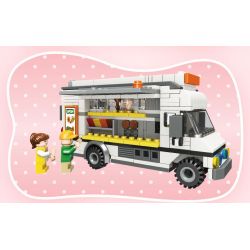 JIESTAR 20538 non  XE TẢI THỰC PHẨM SANG TRỌNG bộ đồ chơi xếp lắp ráp ghép mô hình City Thành Phố 459 khối