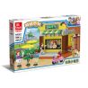 JIESTAR 20537 non  QUÁN ĂN VẶT GÓC PHỐ bộ đồ chơi xếp lắp ráp ghép mô hình City Thành Phố 399 khối