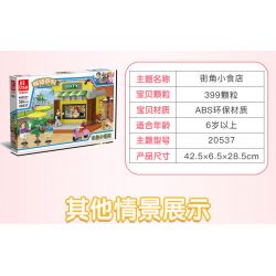 JIESTAR 20537 non  QUÁN ĂN VẶT GÓC PHỐ bộ đồ chơi xếp lắp ráp ghép mô hình City Thành Phố 399 khối