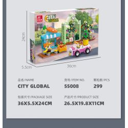 JIESTAR 55008 non  THÀNH PHỐ TOÀN CẦU MUA SẮM bộ đồ chơi xếp lắp ráp ghép mô hình City CITY GLOBAL 299 khối
