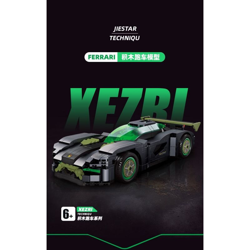 JIESTAR 92027 non  SIÊU XE FERRARI XEZRI bộ đồ chơi xếp lắp ráp ghép mô hình Speed Champions Racing Cars Đua Xe Công Thức 582 khối