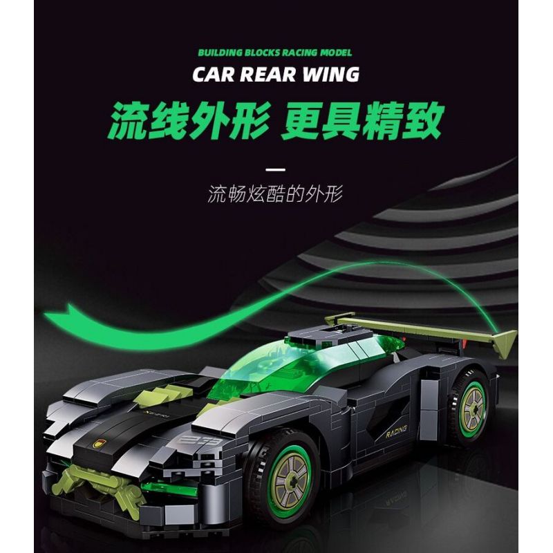 JIESTAR 92027 non  SIÊU XE FERRARI XEZRI bộ đồ chơi xếp lắp ráp ghép mô hình Speed Champions Racing Cars Đua Xe Công Thức 582 khối