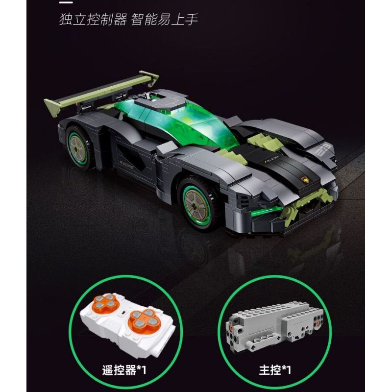 JIESTAR 92027 non  SIÊU XE FERRARI XEZRI bộ đồ chơi xếp lắp ráp ghép mô hình Speed Champions Racing Cars Đua Xe Công Thức 582 khối