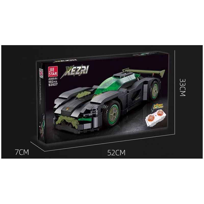 JIESTAR 92027 non  SIÊU XE FERRARI XEZRI bộ đồ chơi xếp lắp ráp ghép mô hình Speed Champions Racing Cars Đua Xe Công Thức 582 khối