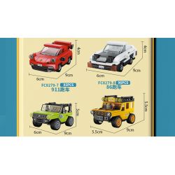 FORANGE FC8279 8279 non  XE LÙI 12 MẪU bộ đồ chơi xếp lắp ráp ghép mô hình Creator MINI CAR Sáng Tạo 1090 khối