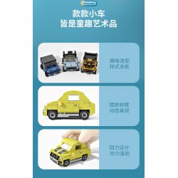 FORANGE FC8279 8279 non  XE LÙI 12 MẪU bộ đồ chơi xếp lắp ráp ghép mô hình Creator MINI CAR Sáng Tạo 1090 khối
