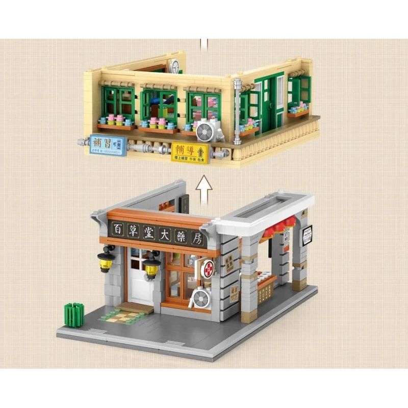 LOZ 1052 non  TÒA NHÀ THƯƠNG MẠI GÓC bộ đồ chơi xếp lắp ráp ghép mô hình 2763 khối LOZ 1052 non  TÒA NHÀ THƯƠNG MẠI GÓC bộ đồ chơi xếp lắp ráp ghép mô hình 2763 khối