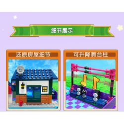 GUDI 60029 non  CUỘC CHIẾN THỰC VẬT CUỐN SÁCH VỀ THỜI ĐẠI ROCK AND ROLL bộ đồ chơi xếp lắp ráp ghép mô hình Movie & Game Phim Và Trò Chơi 237 khối