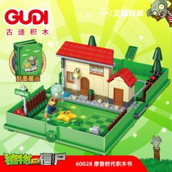 GUDI 60028 non  CUỘC CHIẾN THỰC VẬT CUỐN SÁCH THỜI HIỆN ĐẠI bộ đồ chơi xếp lắp ráp ghép mô hình Movie & Game Phim Và Trò Chơi 229 khối