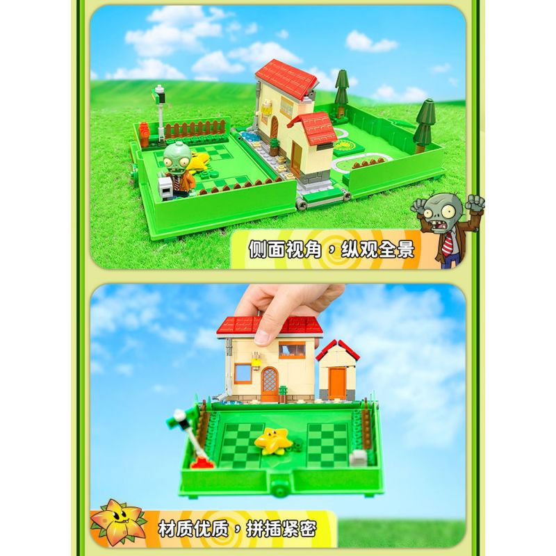 GUDI 60028 non  CUỘC CHIẾN THỰC VẬT CUỐN SÁCH THỜI HIỆN ĐẠI bộ đồ chơi xếp lắp ráp ghép mô hình Movie & Game Phim Và Trò Chơi 229 khối