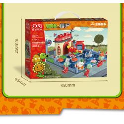 GUDI 60027 non  CUỘC CHIẾN THỰC VẬT BỐI CẢNH THẾ GIỚI TƯƠNG LAI bộ đồ chơi xếp lắp ráp ghép mô hình Movie & Game Phim Và Trò Chơi 315 khối