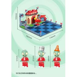 GUDI 60027 non  CUỘC CHIẾN THỰC VẬT BỐI CẢNH THẾ GIỚI TƯƠNG LAI bộ đồ chơi xếp lắp ráp ghép mô hình Movie & Game Phim Và Trò Chơi 315 khối