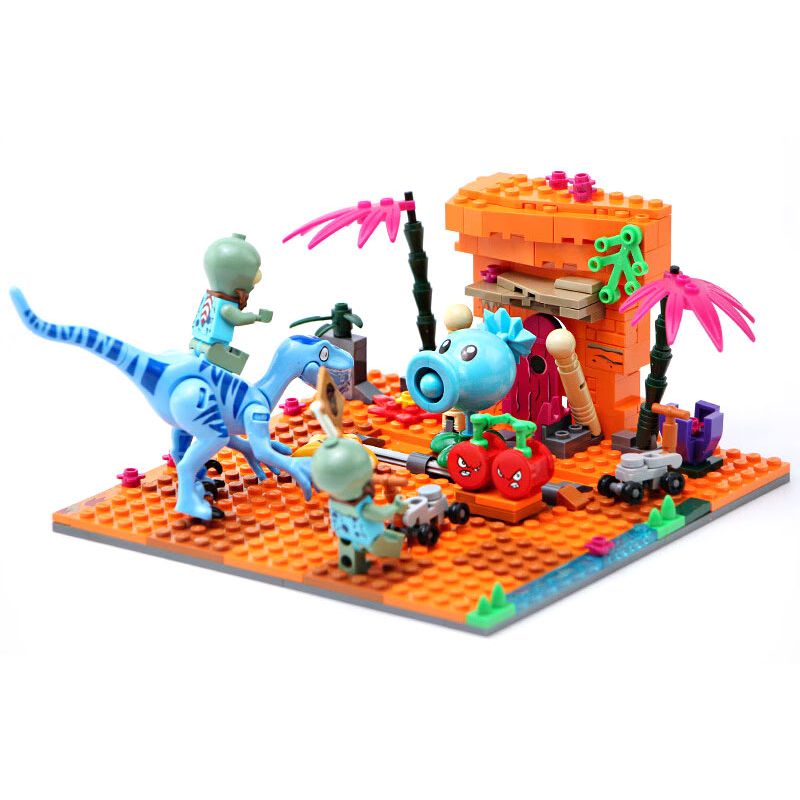 GUDI 60026 non Lego CUỘC CHIẾN THỰC VẬT BỘ KỊCH BẢN KHỦNG HOẢNG DINO bộ đồ chơi xếp lắp ráp ghép mô hình Movie & Game Phim Và Trò Chơi 280 khối