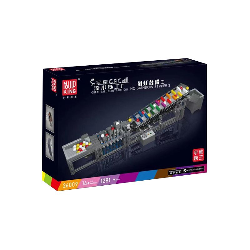 MouldKing 26009 Mould King 26009 REBRICKABLE MOC-59083 59083 MOC59083 non  THANG CẦU VỒNG bộ đồ chơi xếp lắp ráp ghép mô hình GREAT BALL CONTRAPTION 1281 khối