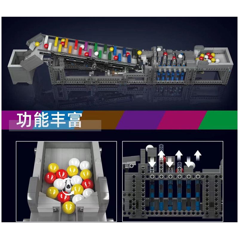 MouldKing 26009 Mould King 26009 REBRICKABLE MOC-59083 59083 MOC59083 non  THANG CẦU VỒNG bộ đồ chơi xếp lắp ráp ghép mô hình GREAT BALL CONTRAPTION 1281 khối