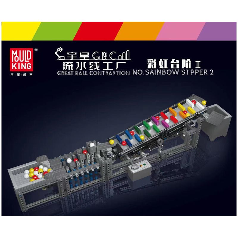 MouldKing 26009 Mould King 26009 REBRICKABLE MOC-59083 59083 MOC59083 non  THANG CẦU VỒNG bộ đồ chơi xếp lắp ráp ghép mô hình GREAT BALL CONTRAPTION 1281 khối