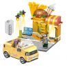 PanlosBrick 685003 Panlos Brick 685003 non  CỬA HÀNG BÁNH BURGER MINIEV WULING HONGGUANG MUI TRẦN bộ đồ chơi xếp lắp ráp ghép mô hình BURGER SHOP 442 khối