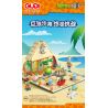 GUDI 60025 non  CUỘC CHIẾN THỰC VẬT BỐI CẢNH BÃI BIỂN CÓ LÀN SÓNG LỚN bộ đồ chơi xếp lắp ráp ghép mô hình Movie & Game Phim Và Trò Chơi 296 khối
