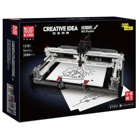 MouldKing 13181 Mould King 13181 non  MÁY VẼ bộ đồ chơi xếp lắp ráp ghép mô hình  PLOTTER Kỹ Thuật Công Nghệ Cao Mô Hình Phương Tiện 3088 khối